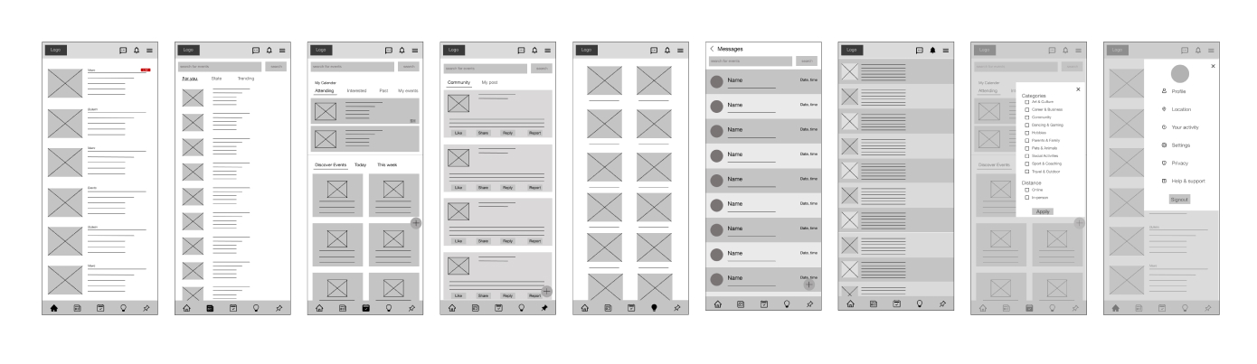 Digital wireframes